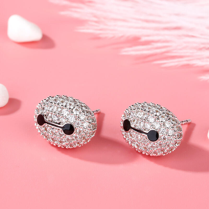 Jeulia "Inflatable Caretaker" Sterling Silver Stud Earrings