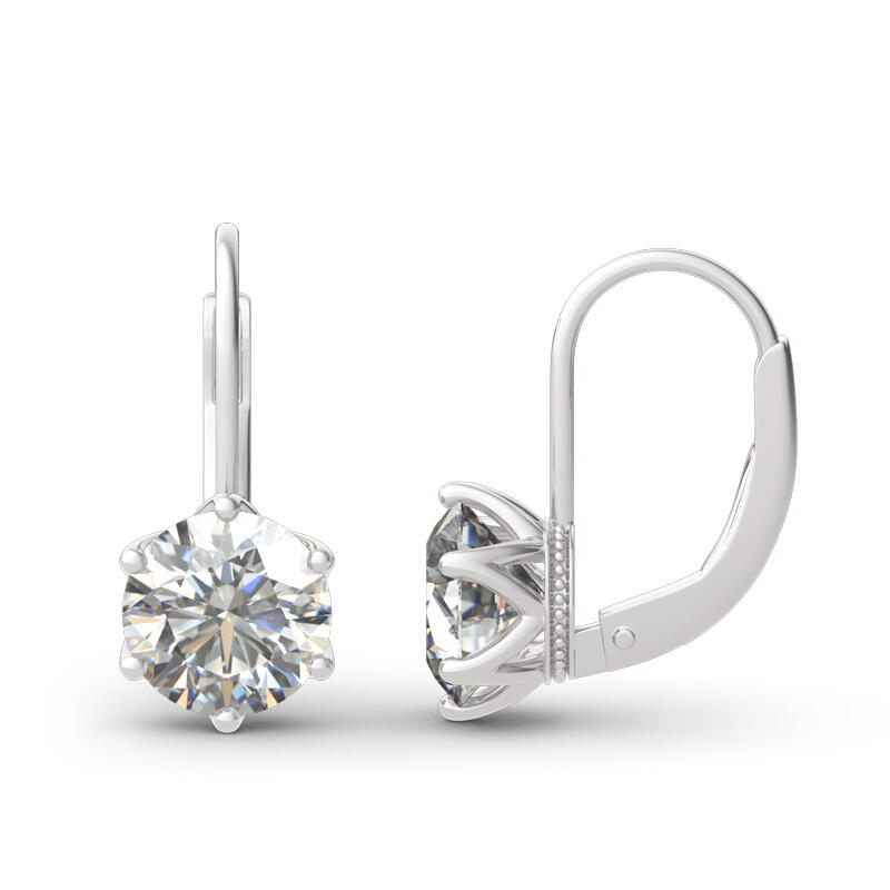 Jeulia Klassisch Rundschliff Sterling Silber Ohrringe