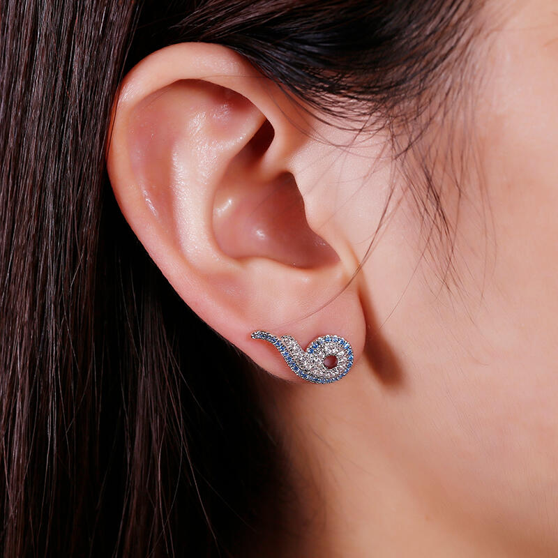 Jeulia "Cloud from Field Sky" Sterling Silver Earrings