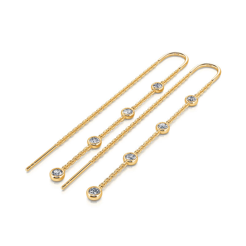 جوليا أقراط من الفضة الإسترليني بقصة مستديرة