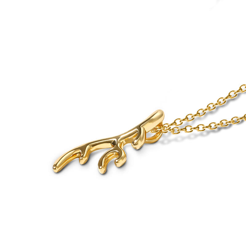 Jeulia Collana con Ciondolo Corna di Cervo in Argento Sterling