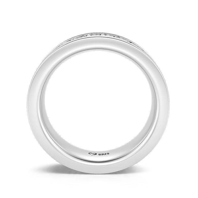 Jeulia Rotatable Chain Sterling Silver Women's Band