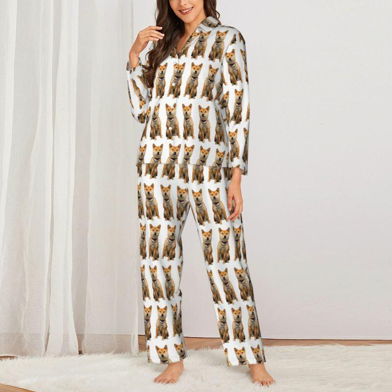 Personalized Pajamas Custom Pet Full Body Photo Arrangement Pattern Design Funny Gift for Pet Lovers