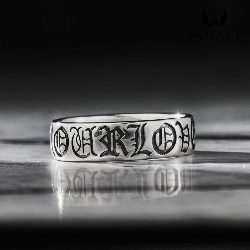 Jeulia Anillo con la inscripción de Amour de plata de ley