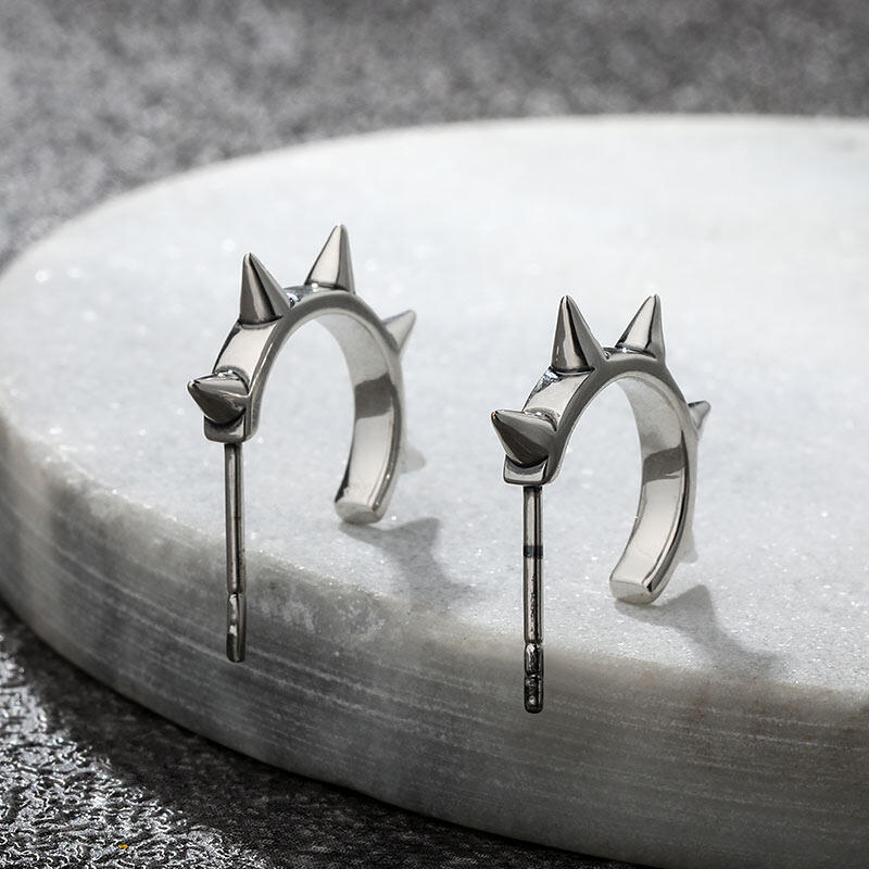 Jeulia "Ultimate Spike" Sterling Silver Earrings