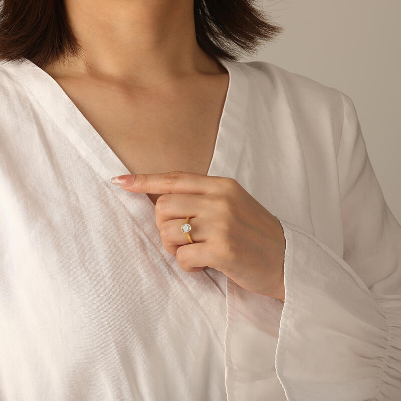 "Dream To Me" Round Cut Solitaire Engagement Ring