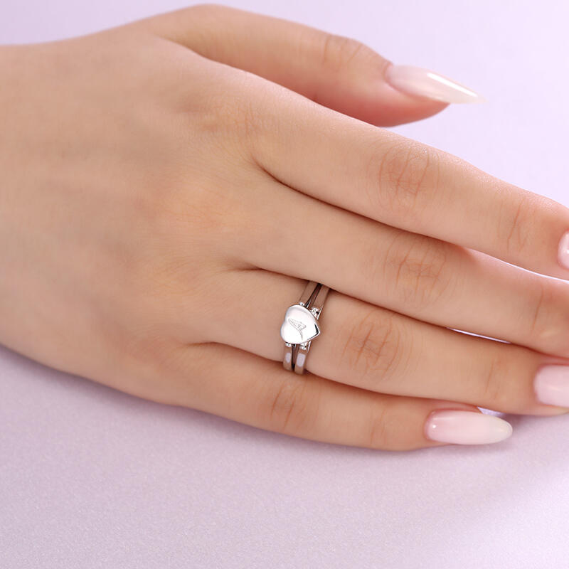 Jeulia ファンタジースター＆ムーン シーグラス スターリングシルバーリング