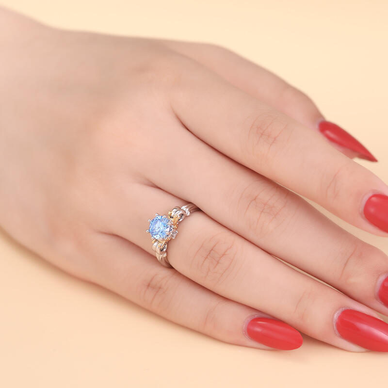 Jeulia Bague de carrosse Princesse Citrouille  Coupe Ronde Argent Sterling