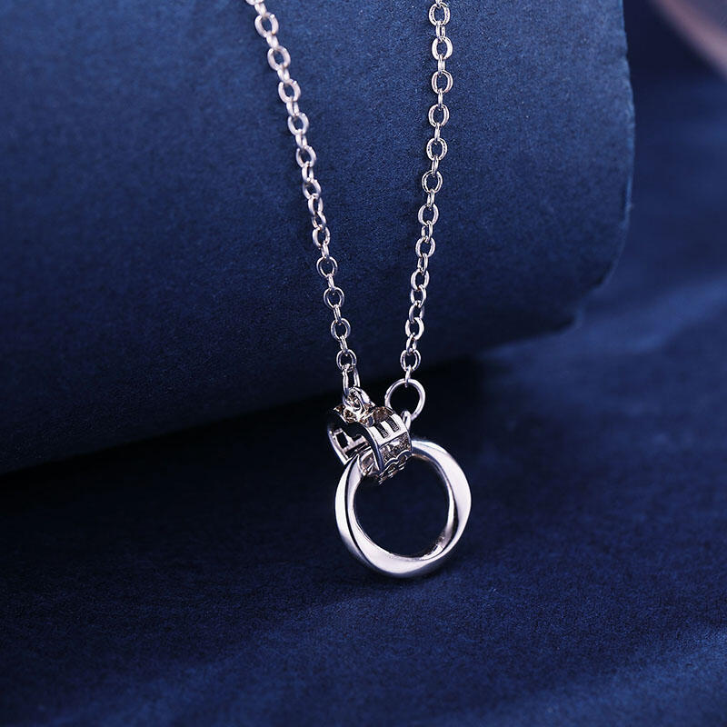 Jeulia "Moment" Personalized Sterling Silver Necklace