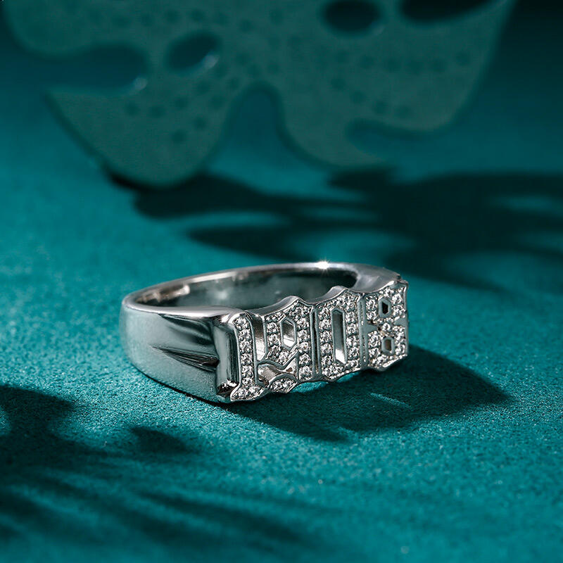 Jeulia Anillo de plata esterlina personalizado "Memoria única"