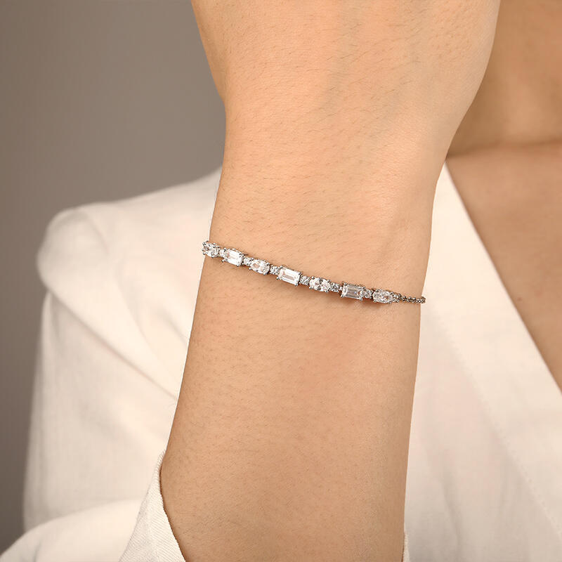"My Beautiful Love" Half Tennis Bracelet