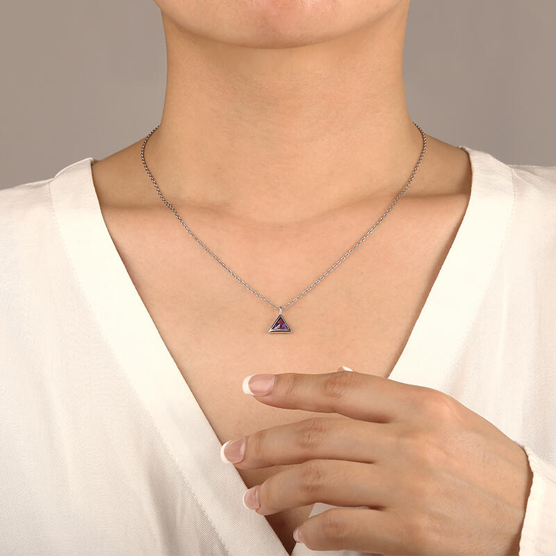 "Power Of Yourself" Trillion Cut Necklace