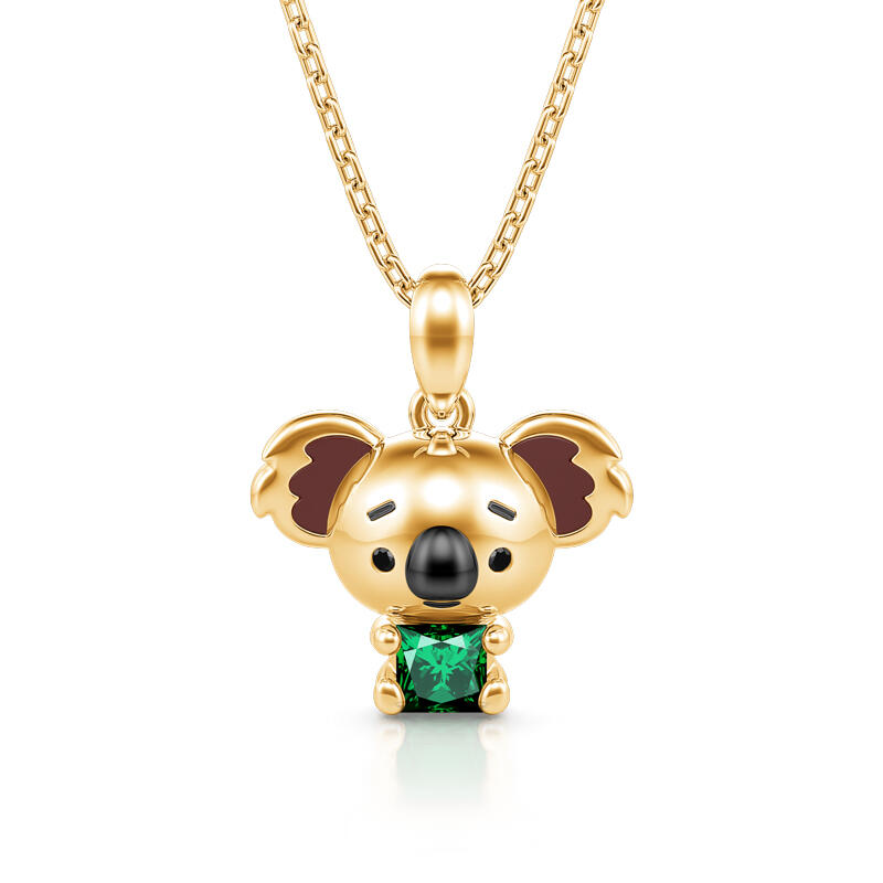 Jeulia Hug Me "Adorable Koala" Princess Slipad Sterling Silver Halsband