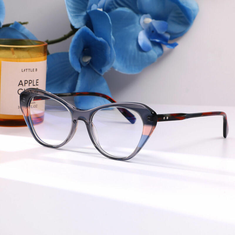 Tania Cat Eye Gray Glasses