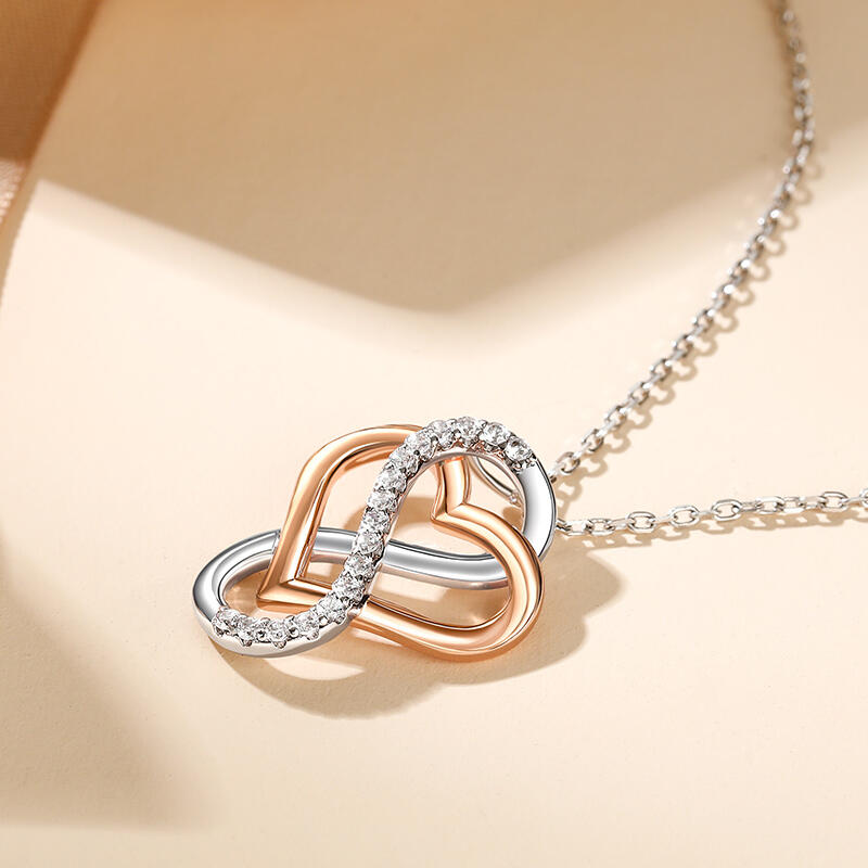 Jeulia Collar de Corazón Infinito Amor Plata