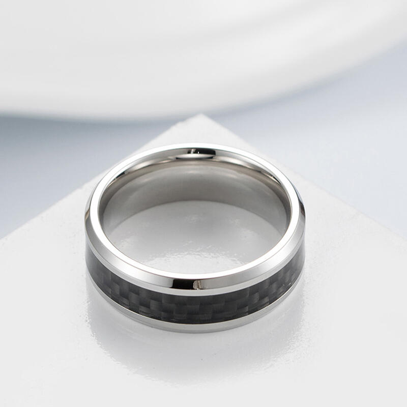 جوليا دبلة رجالي من الفولاذ الكربوني المصنوع من التيتانيوم