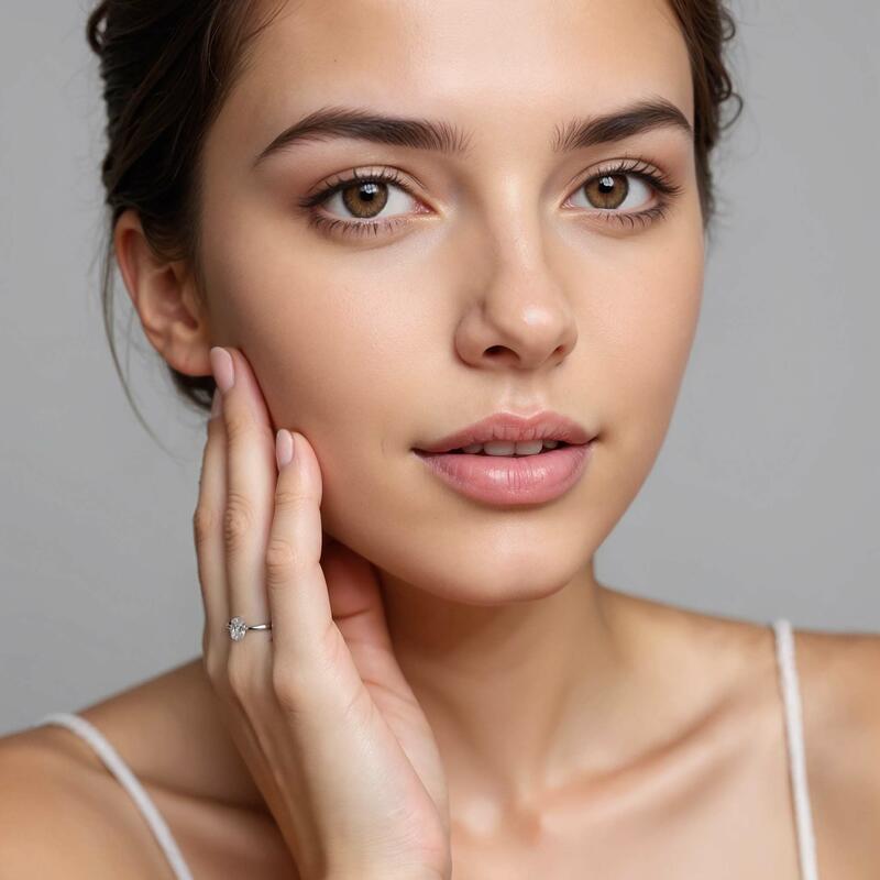 "Meine ganze Welt" 0,8ct Langkissen-Schliff Solitär Verlobungsring