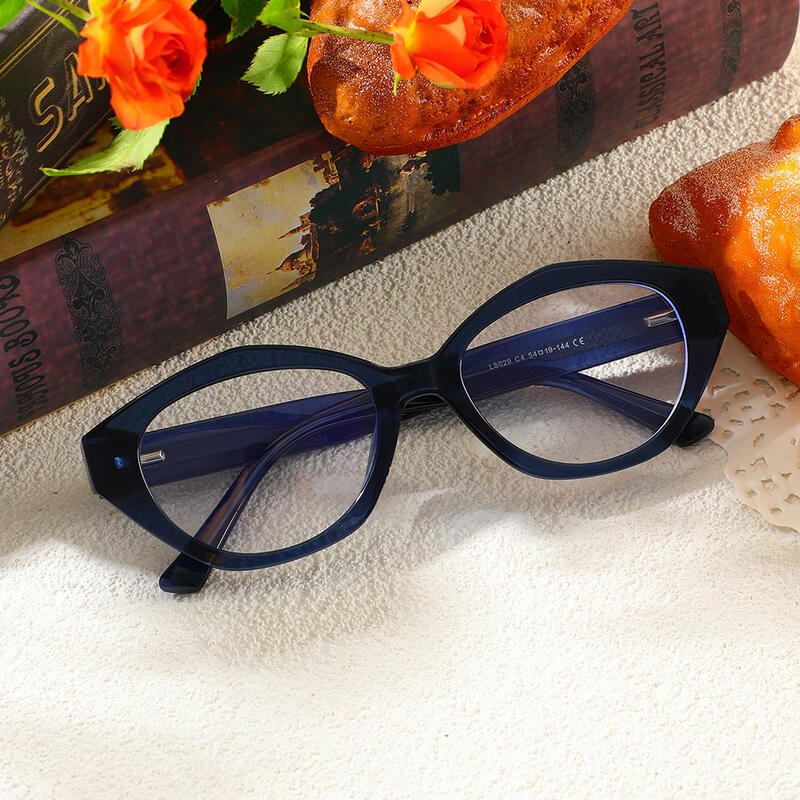 Lunettes de Vue Bobby Ovale Bleu 