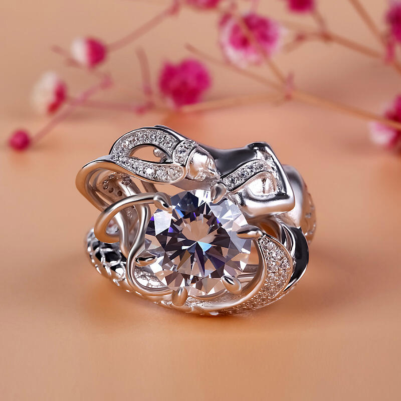 Jeulia ビッグセンターストーン マーメイドリング