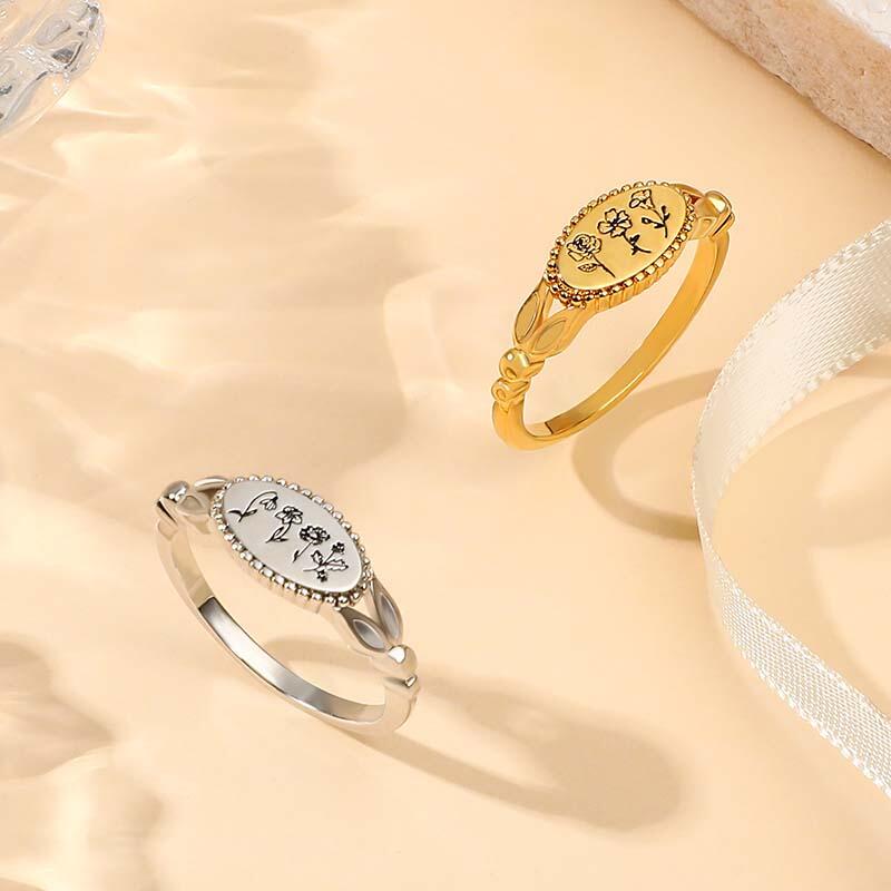 カスタマイズ 誕生花 リング