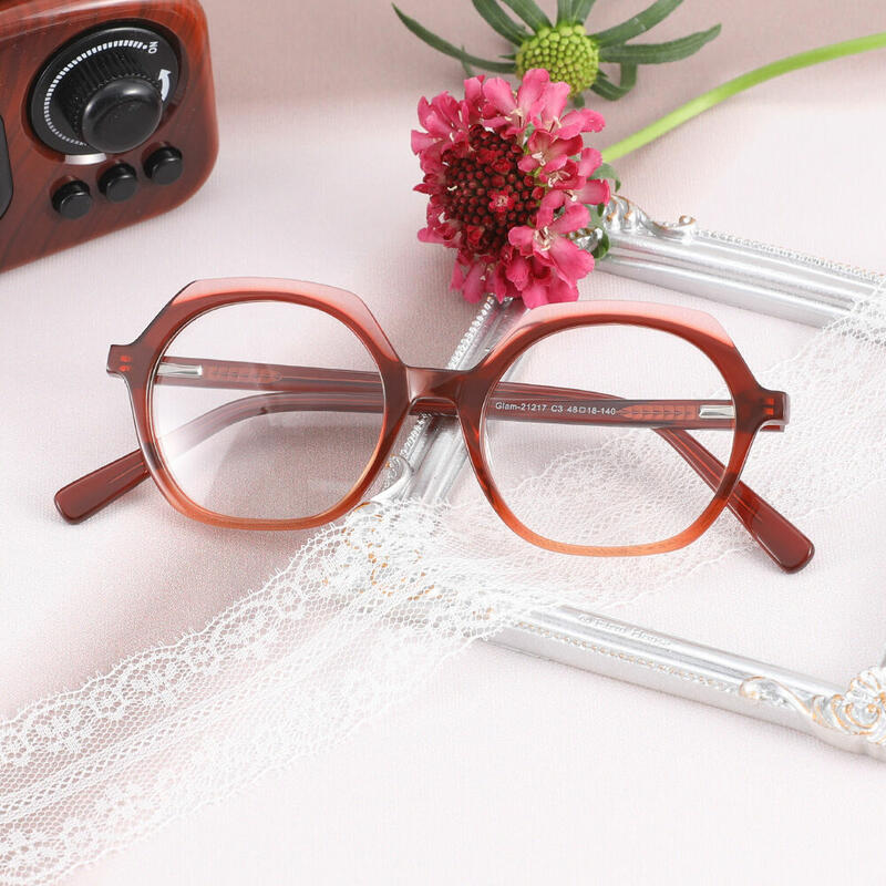 Carter Geometrische Orange Brille