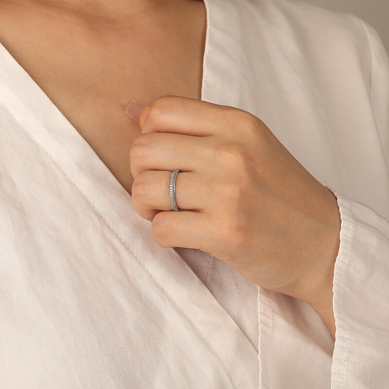 "Stay Beautiful" Classic Wedding Ring