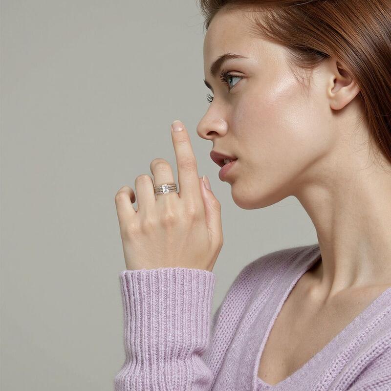 "I'm Yours" Radiant Cut Bridal Set