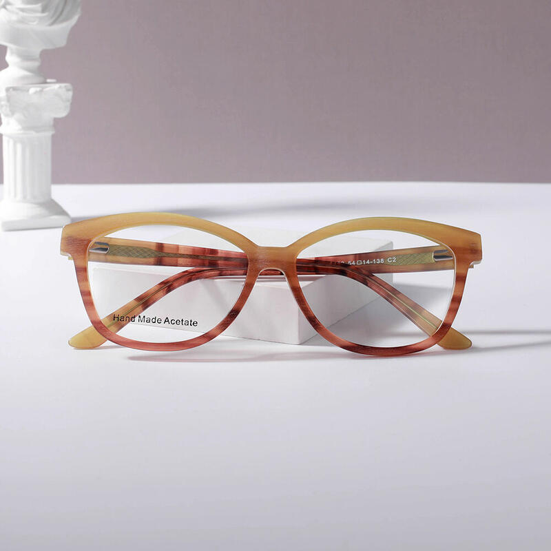 Occhiali da Vista Amity Cat Eye Giallo Tartarugato 