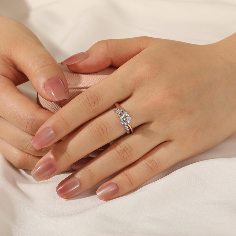 Jeulia Amore Custom Knot Birthstone Ring