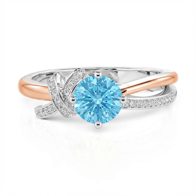 Jeulia Amore Custom Knot Birthstone Ring