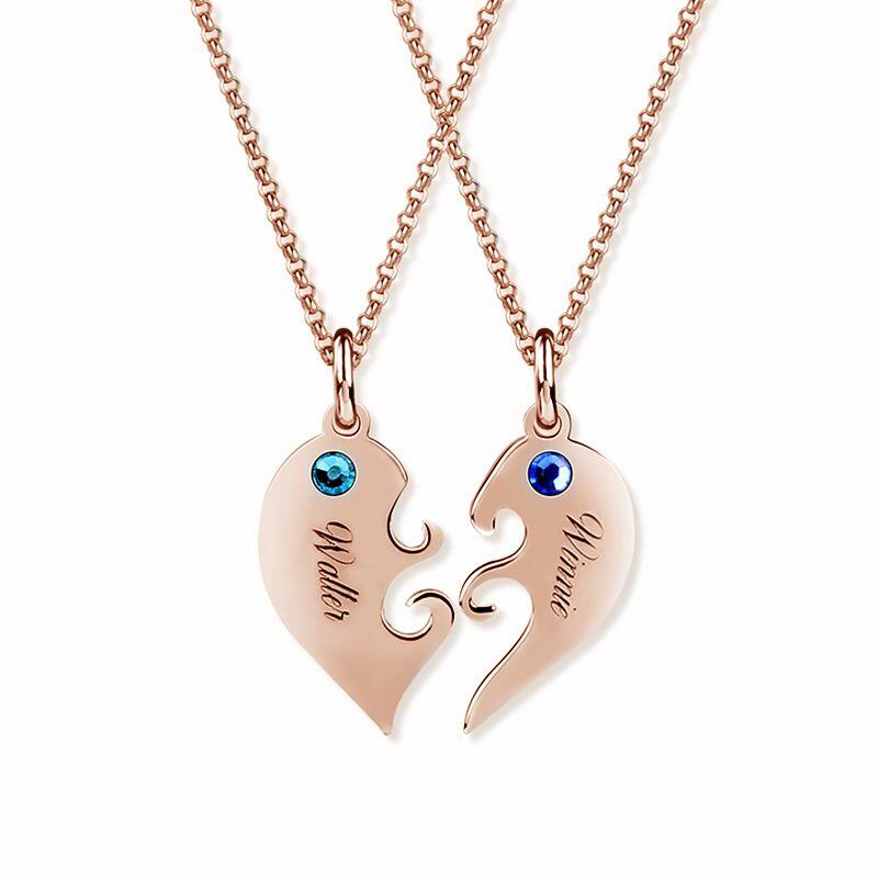 "Tu es Mon Eternel" Collier Forme Coeur Pour Couple