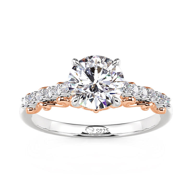 Jeulia Two Tone Pumpkin Pod Engagement Ring