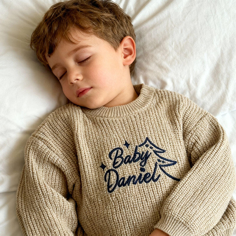 Personalized Name Embroidered Sweater Creative Gift for Kids