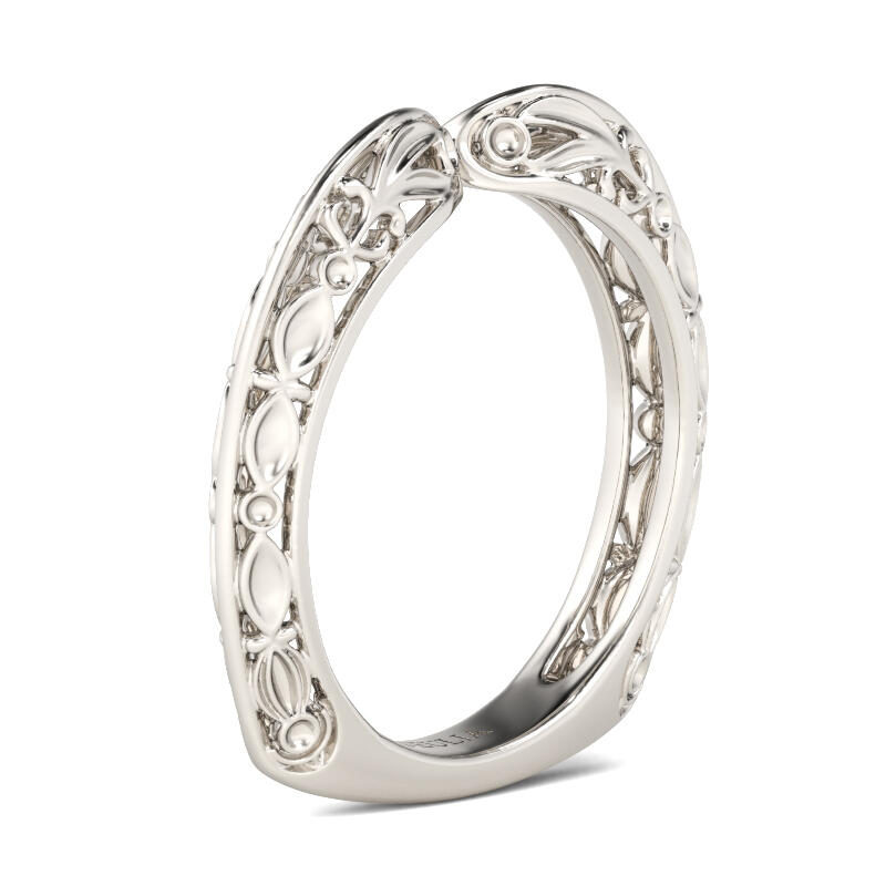 Jeulia Vintage Sterling Silver Women's Band