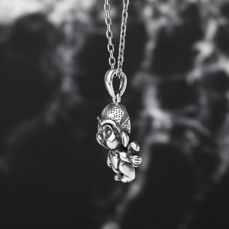 Jeulia "Kleiner Affe" Sterling Silber Halskette