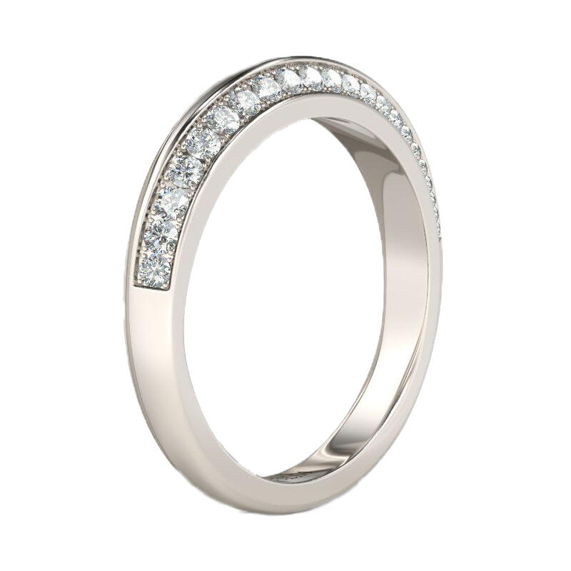 Jeulia Banda Simple De Plata Esterlina De Corte Redondo Para Mujer