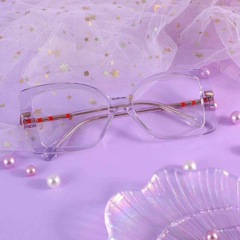 Superstar Cat Eye Transparent Glasses