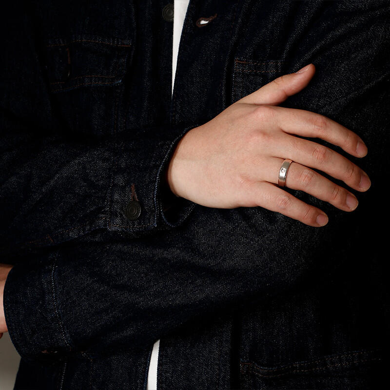 "Firm Commitment" Matte Brushed Men's Wedding Ring