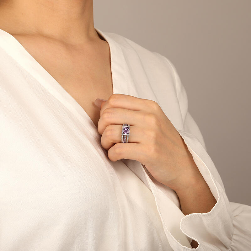 "Make A Vow" Radiant Cut Bridal Set