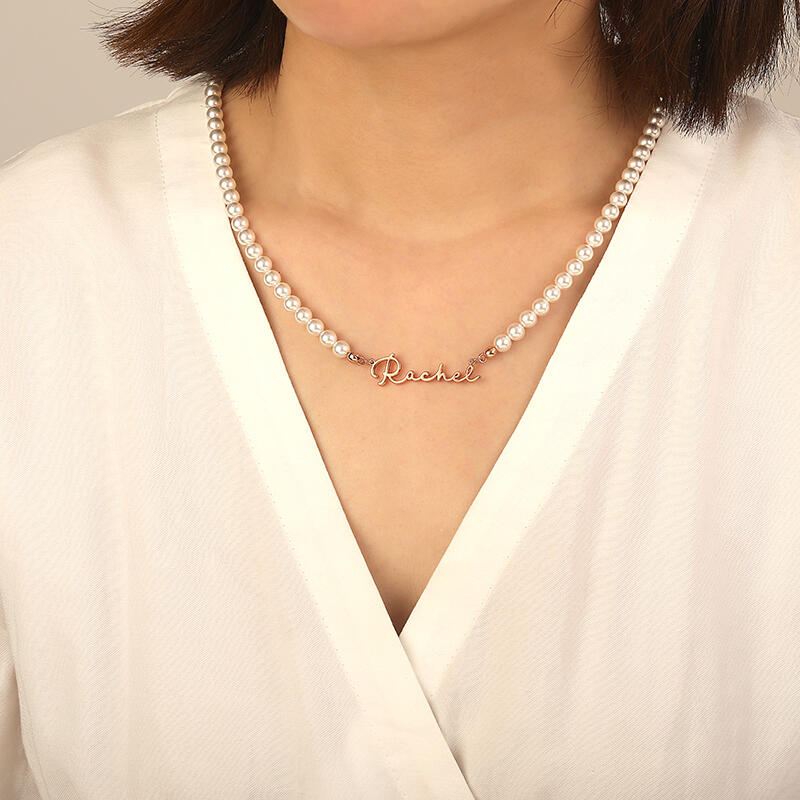 "Notes of Endearment" 5.5-6.0mm Freshwater Pearl Personalized Necklace
