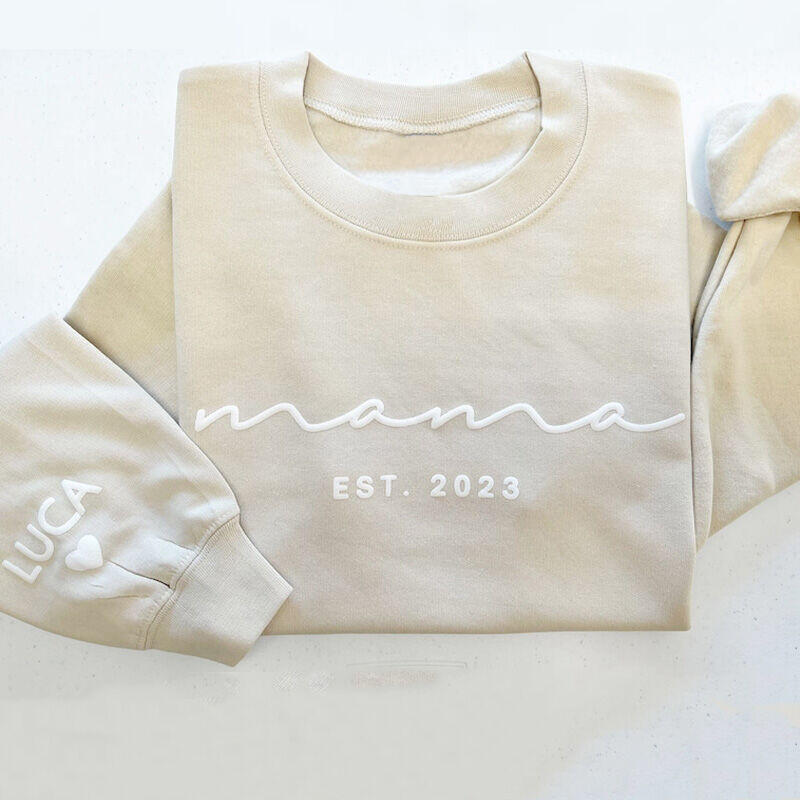 Sudadera personalizada personalizada con texto en 3D como un cálido regalo para mamá