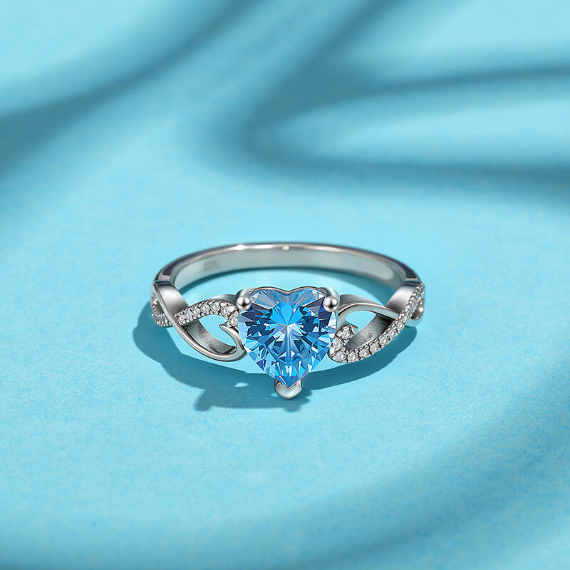 Jeulia Custom Heart Infinity Promise Ring