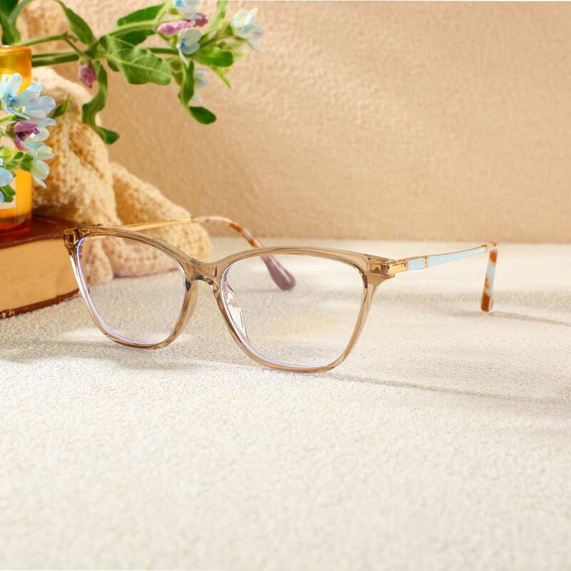 Lunettes de Vue Andrew Cat Eye Champagne 