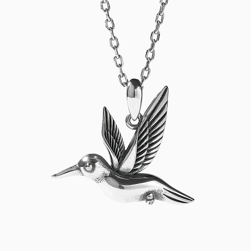 Jeulia "Kolibri im Flug" Sterling Silber Halskette
