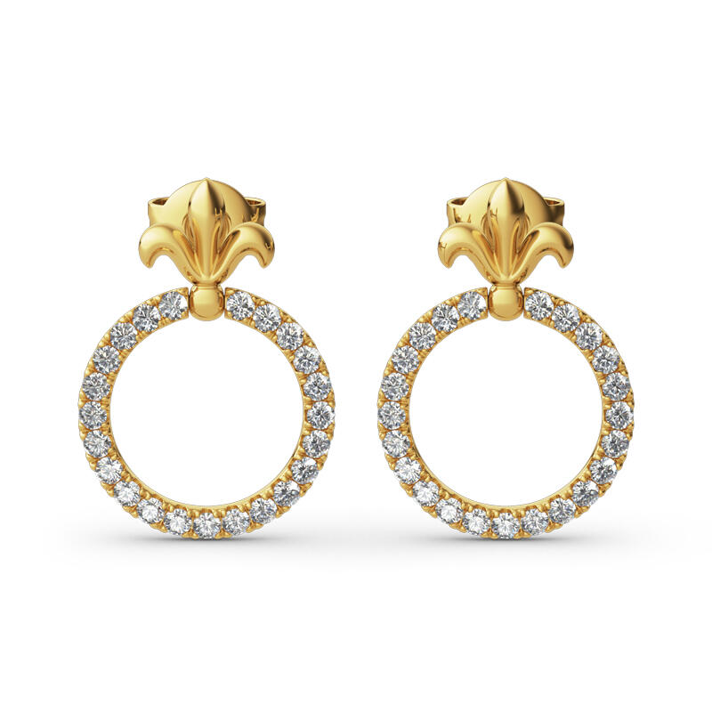 Jeulia Door Knocker Design Sterling Silver Earrings