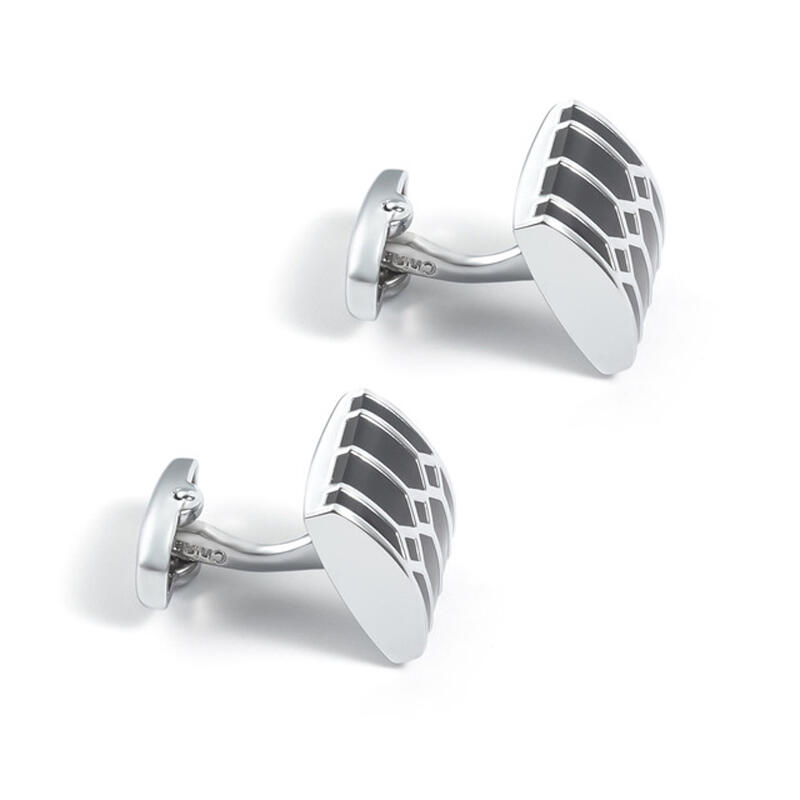 Jeulia Abotoaduras masculinas de cobre em formato geométrico