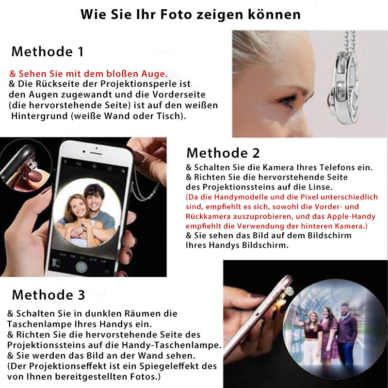 Personalisiertes Foto Projektion Armband  mit Kirschanhänger Geschenk für Mädchen