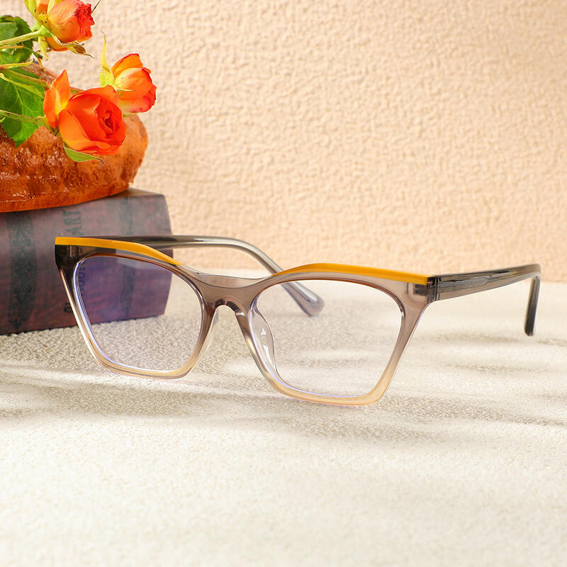 Lunettes de Vue Hugh Cat Eye Gris 