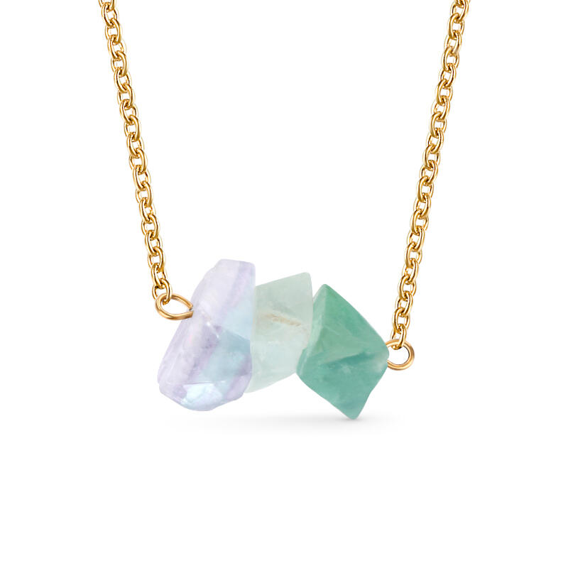 Jeulia "Energy Cleansing" Natural Fluorite Necklace