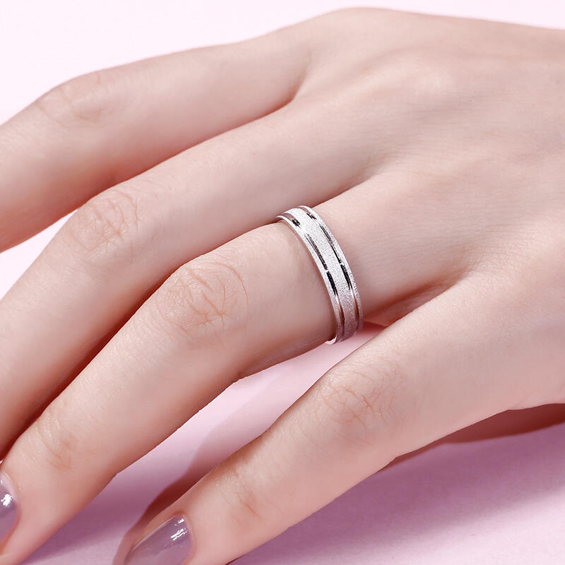 Jeulia Classic Sterling Silver Women's Band